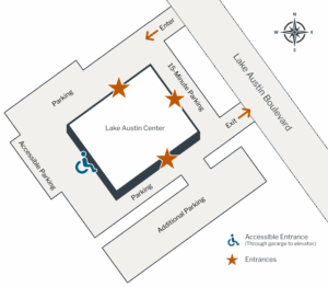 Lake Austin Center map